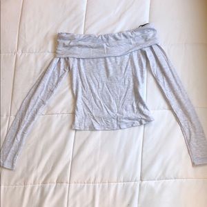 Forever 21 Blue Off-the-Shoulder Long Sleeve